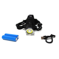 Фонарь светодиодный аккумуляторный налобный (5W COB LED1500Lm, 2000mAh, зарядка 12V, время раб.4ч, время