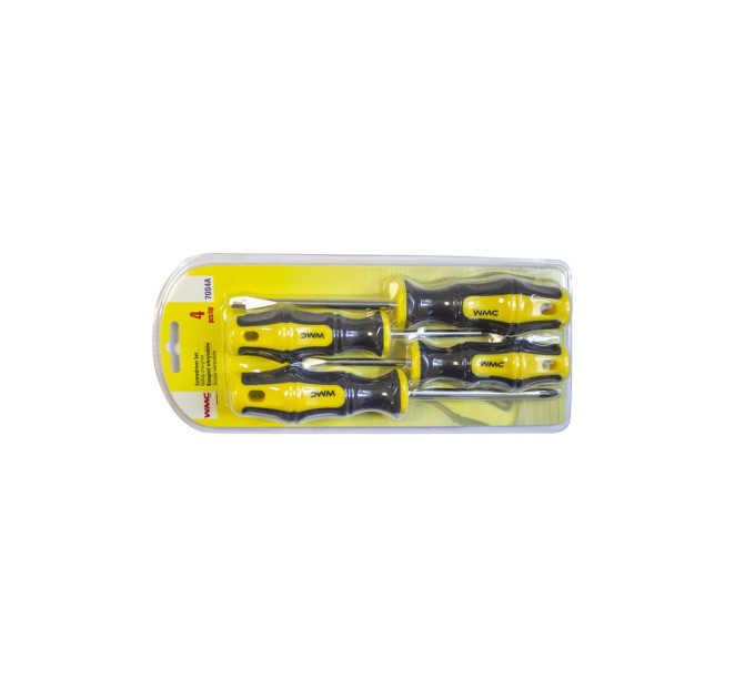 Набір викруток 4пр. (SL: 5х75мм, 6х100мм; PH: 1х75мм, 2х100мм) WMC TOOLS WT-7004A