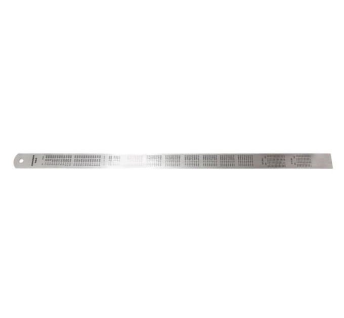 Линейка металлическая измерительная с таблицей перевода 1000мм ROCKFORCE RF-5096P100