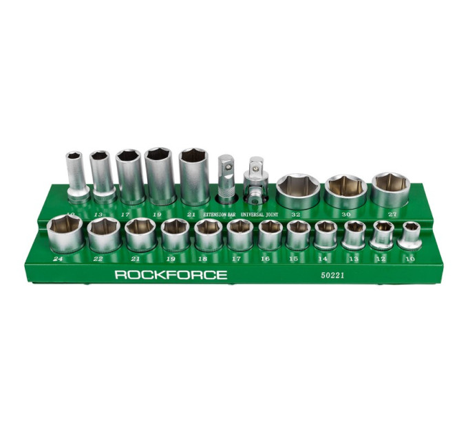 Набор шестигранных головок 1/2'', 22 предмета ROCKFORCE RF-50221