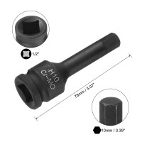 Головка 1/2" с насадкой Hex 10мм ударная FORCEKRAFT FK-24407810MPB