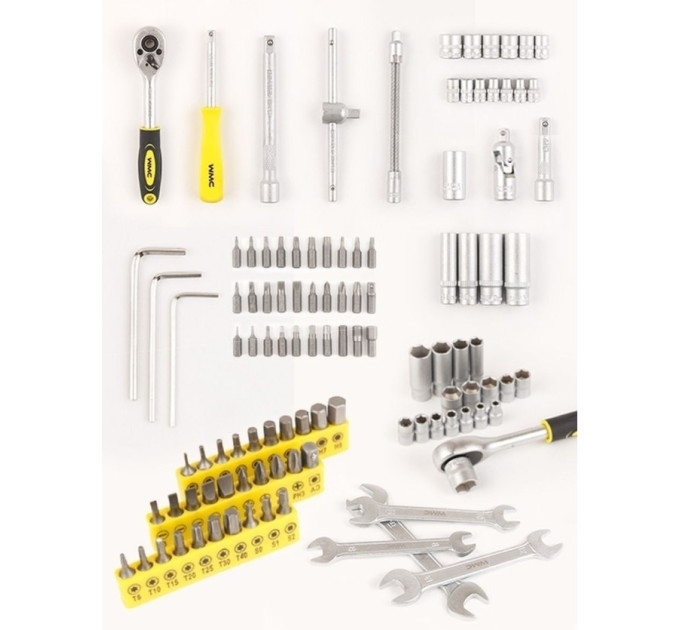 Набір інструментів 62пр. 1/4" (6гр.) WMC TOOLS 2062