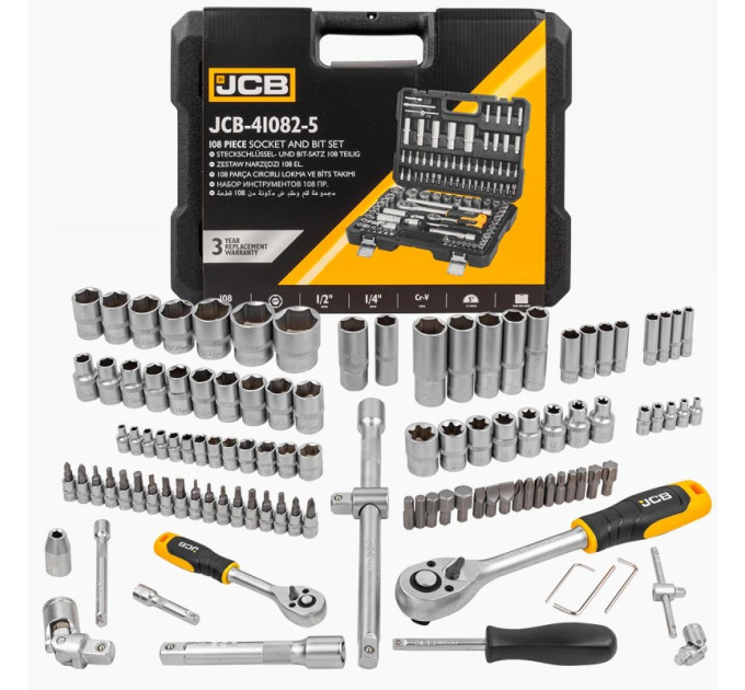 Набір інструментів 108пр.1/4'', 1/2'' (6гр.) (4-32мм) JCB-41082-5