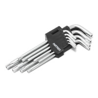 Набір ключів Г-подібних TORX довгих, 9пр. (1,5-10мм), в пластиковому тримачі