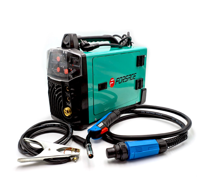 Сварочный аппарат Profi MIG, MMA (220V, 7.2кВт, 20-250А, электрод 1,6-5мм, проволока 0.6-1мм, к-т мощности 0.98, раб. цикл 60%, IP2IS) с аксессуарами FORSAGE F-MIG/MMA25