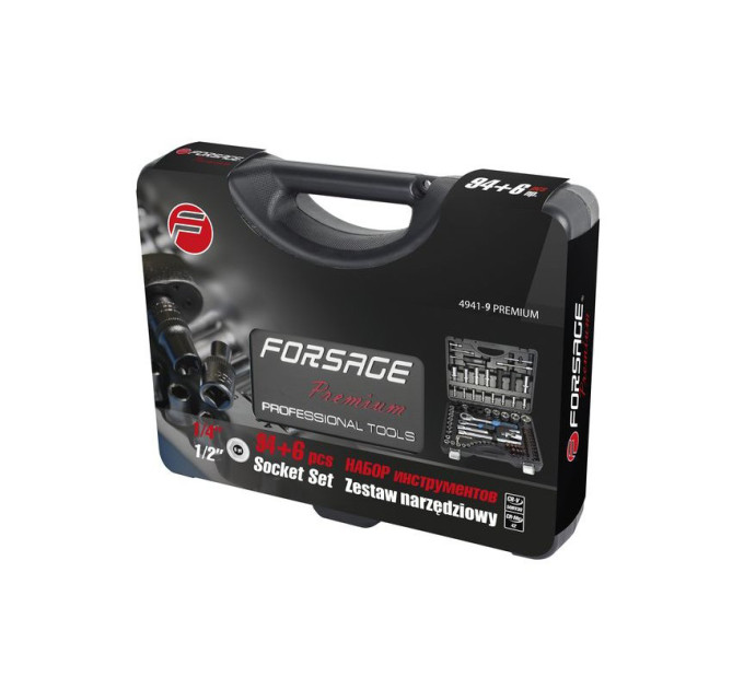 Набор инструментов 94+6пр. 1/2", 1/4" (12гр.) Forsage F-4941-9 Premium