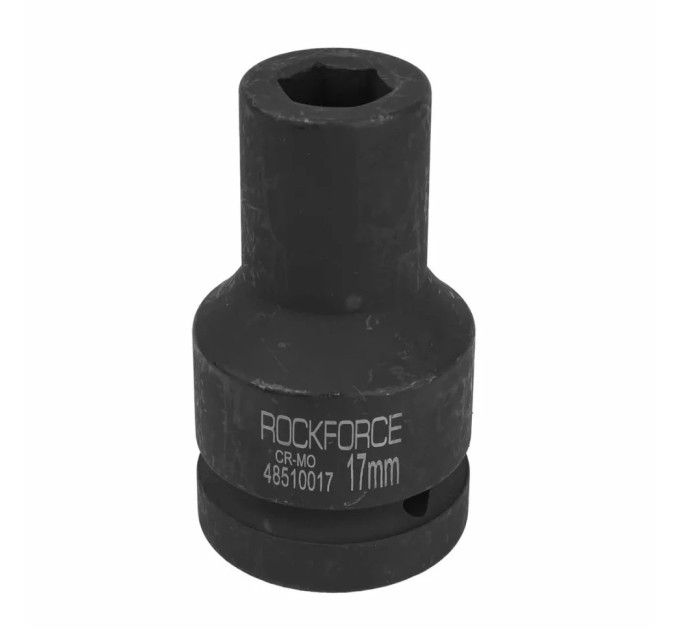 Головка ударная глубокая 1'6-гранная 17мм Rockforce RF-48510017