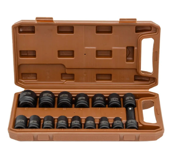 Набір ударних головок 1/2", 16 предметів Forstime FT-4179-5MPB