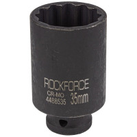 Головка ударная глубокая 1/2" 12-гранная 35мм ROCKFORCE RF-4488535 Головка ударная глубокая 1/2" 12-гранная 35мм ROCKFORCE RF-4488535
