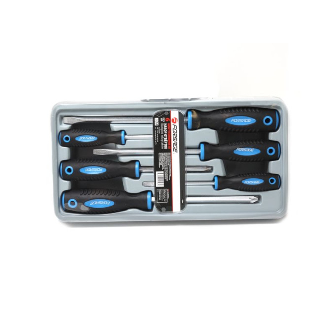 Набор отверток магнитных Profi S2, 6пр. (PH: 1x75, 2x100, 3x150мм; SL 5.5х100, 6.5х150, 8х175мм)