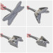 Швабра Х-образная с функцией отжима (серая, 1300х370х150мм) WT-22 (grey)