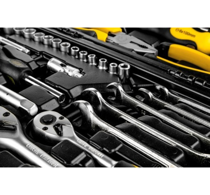 Набір інструментів 65 предметів 1/4'', 3/8'' (6гр.) (4-24мм) FORCEKRAFT FK-3651