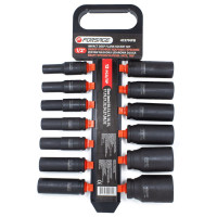 Набор головок ударных глубоких 13 предметов, 1/2'' (10, 12-15, 17, 19, 21, 22, 24, 27, 30, 32мм), на пластиковом держателе Forsage F-4137MPB