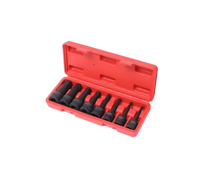 Набір головок-біт ударних 8пр. 1/2" (H5, H6, H8, H10, H12, H14, H17, H19), в кейсі