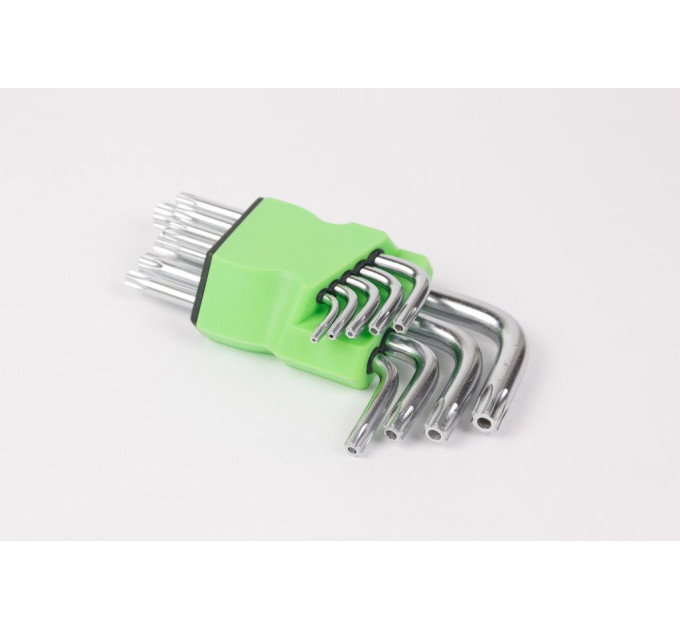 Набір ключів TORX Г-подібних, 9пр.(Т10,15,20,25,27,30,40,45,50) P010K