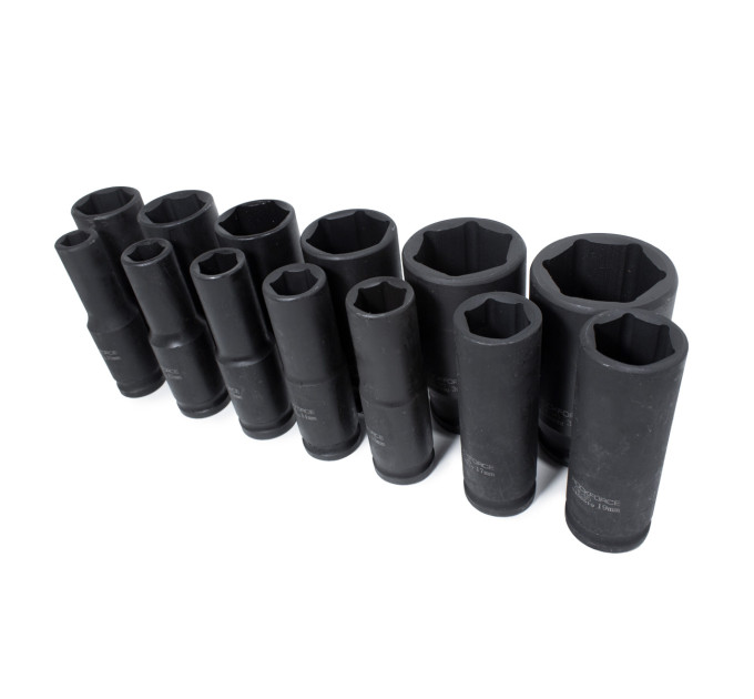 Набір головок ударних глибоких 13пр., 1/2 "(10, 12-15, 17, 19, 21, 22, 24, 27, 30, 32мм), на пластик