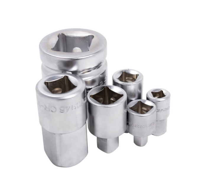 Набір адаптерів 6пр.(1/4"Mx3/8"F,3/8"Mx1/4"F,3/8''Fx1/2''M,1/2'' 'M,1/2''Fx3/4''M,3/4''Fx1/2''M) Forsage F-8206