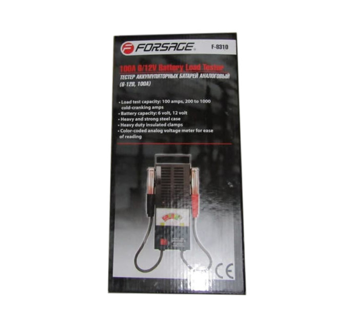 Тестер аккумуляторных батарей аналоговый (6V -12V, 100А) Forsage F-8310