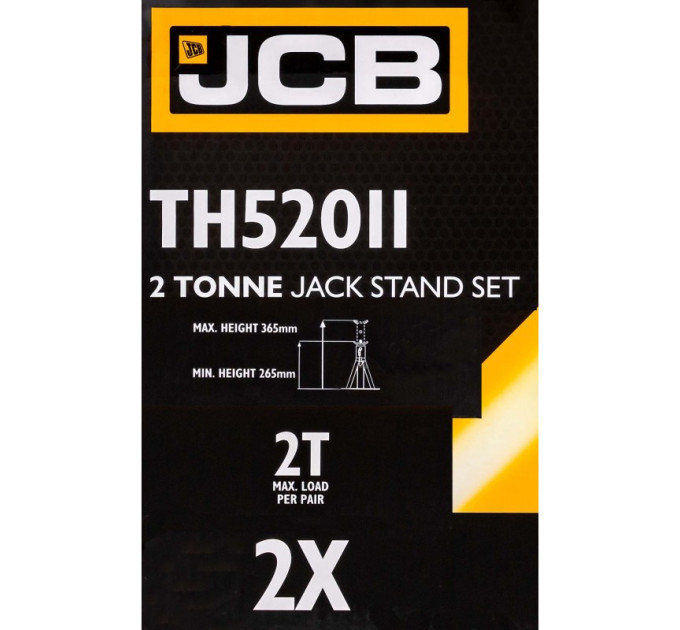 Підставка ремонтна з упорною п'ятою 2т (h min 265mm, h max 365mm) JCB-TH52011