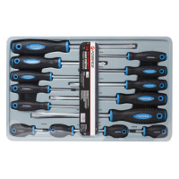 Набор отверток 14пр. (PH0;PH1x2,PH2x2,PH3,SL3;,3,5;4;,5,5x2мм;6,5x2;8) в лотке