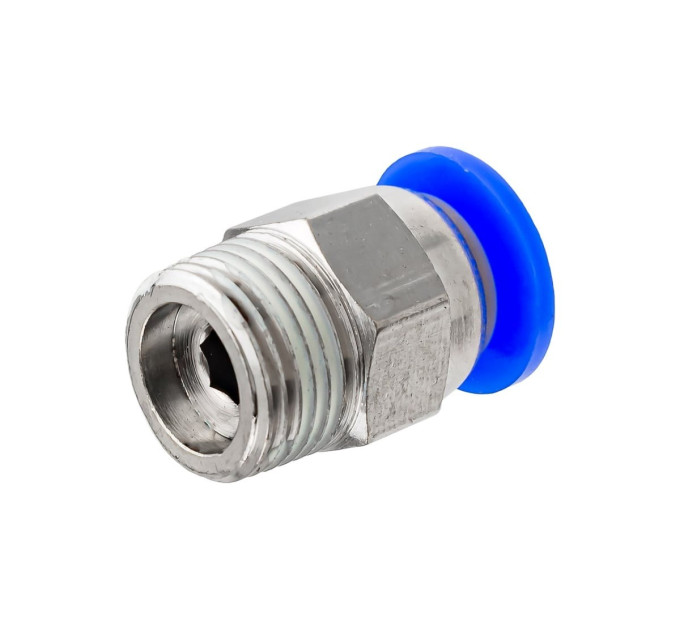 Фітинг 1/8" для пластикових трубок зовнішнє різблення 4мм ROCKFORCE RF-SPC04-01