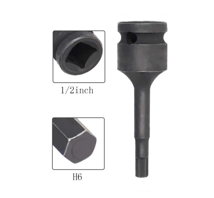 Головка 1/2" з насадкою Hex 6мм ударна FORCEKRAFT FK-24407806MPB