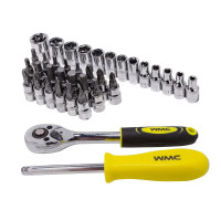 Набор инструментов 46 предметов 1/4'' (6гр.) WMC TOOLS WT-2462-5 EURO