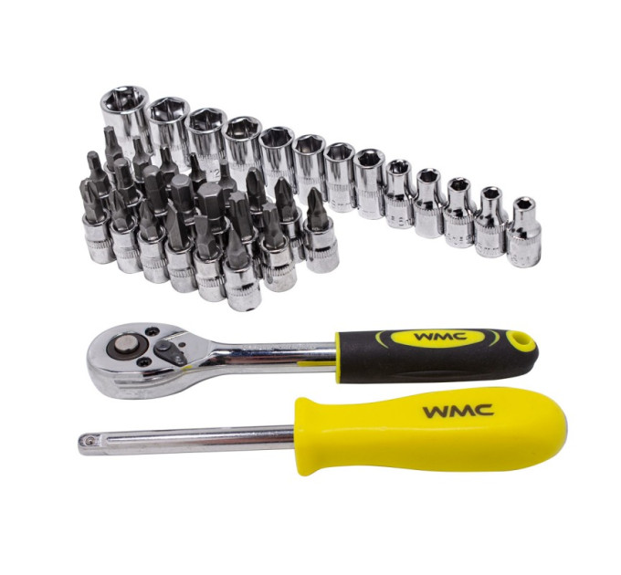 Набор инструментов 46 предметов 1/4'' (6гр.) WMC TOOLS WT-2462-5 EURO