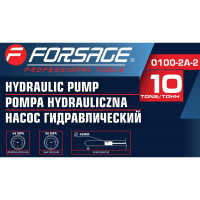 Насос гидравлический 10т (объем масла – 0.5л, давление – 630 bar) Forsage F-0100-2A-2