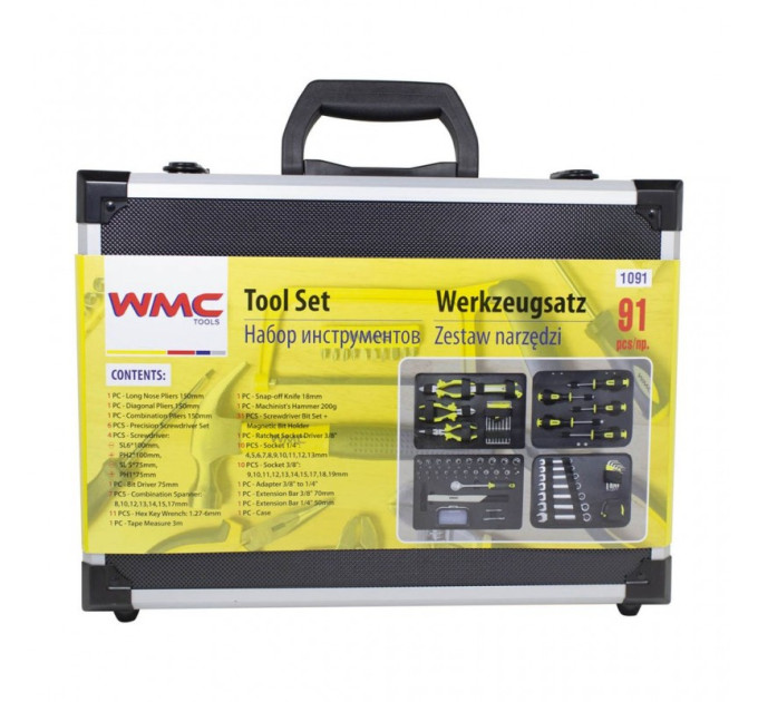 Набір інструментів 91 предмет WMC TOOLS WT-1091