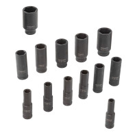 Набор головок ударных глубоких 13 предметов, 1/2'' (10, 12-15, 17, 19, 21, 22, 24, 27, 30, 32мм), на пластиковом держателе Forsage F-4137MPB