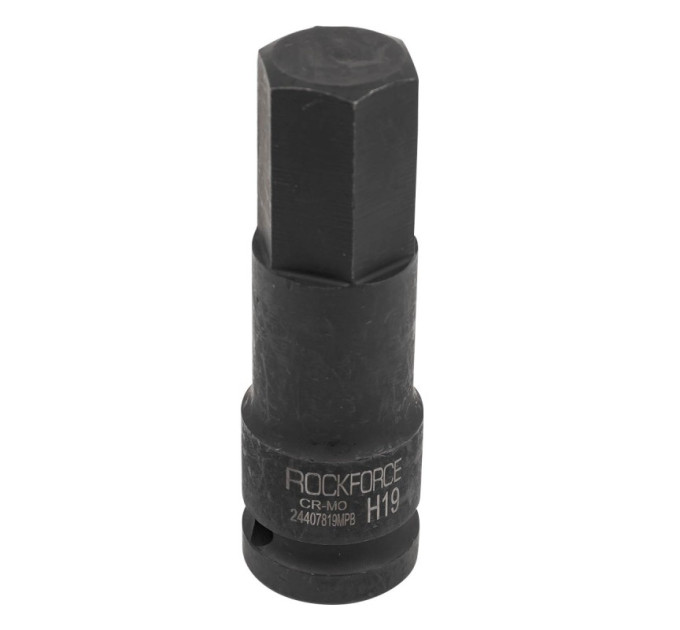 Головка 1/2" з насадкою Hex 19мм ударна ROCKFORCE RF-24407819MPB