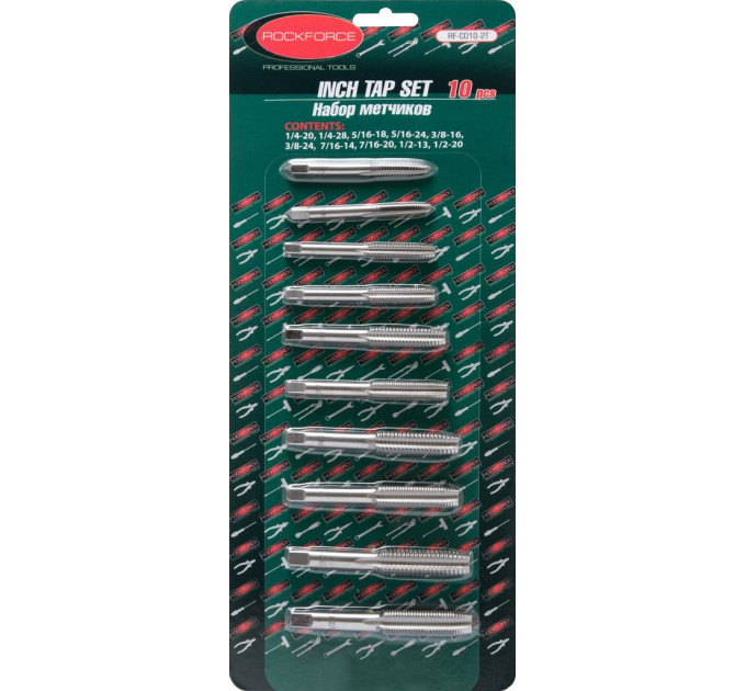 Набор метчиков, 10 предметов (дюйм.) ROCKFORCE RF-C010-2T