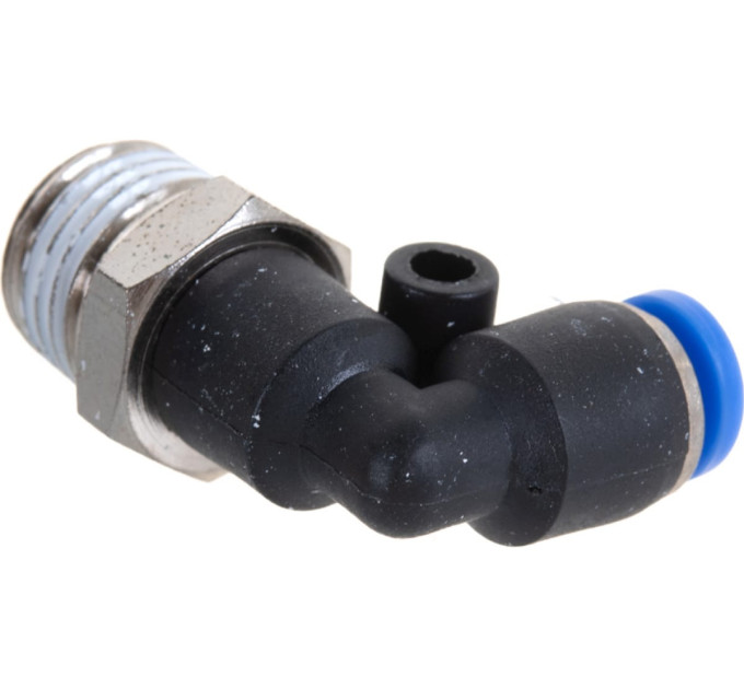 Фитинг угловой для пластиковых трубок 4 мм с наружной резьбой 1/4" ROCKFORCE RF-SPL04-02