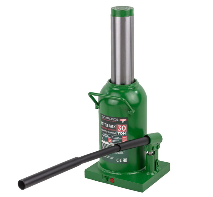 Домкрат пляшковий 30т (255-423мм) ROCKFORCE RF-T93004