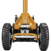 Подкатный гидравлический домкрат JCB на резиновых колесах в комплекте с удлинителями 2.5т (h min 140 мм, max 677 мм, удлин.76x54 мм 2 шт, колеса 150/200 мм) JCB-TH32506S