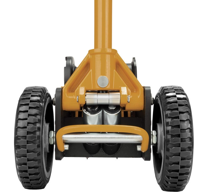 Подкатный гидравлический домкрат JCB на резиновых колесах в комплекте с удлинителями 2.5т (h min 140 мм, max 677 мм, удлин.76x54 мм 2 шт, колеса 150/200 мм) JCB-TH32506S