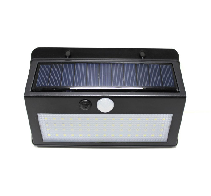 Светильник светодиодный на солнечной батарее с датчиком движения (5.5V,2.5W,18650Li,3.7V,2400mAh,38SMD Led,6500К,раб.время8-10ч,заряд.4-6ч,IP44)