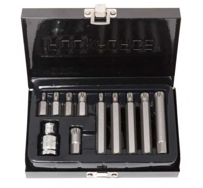 Набір біт SPLINE з бітотримачем, 11пр. 1/2 "( L : 30 / 75мм; M 5, М6, М8, М10, M 12) в пластиковому