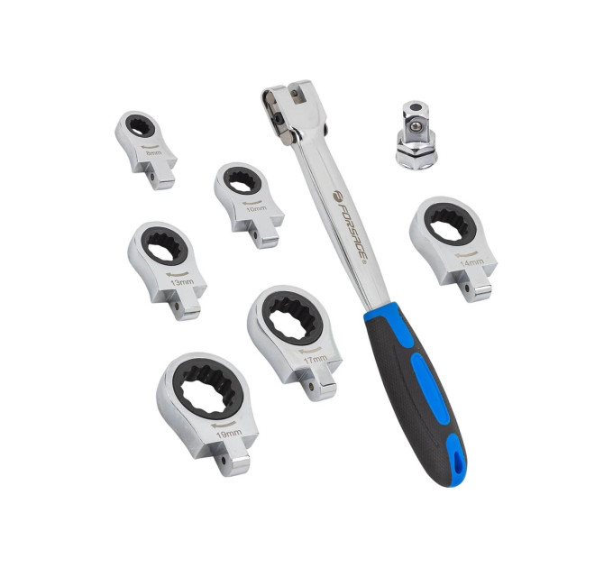 Рукоятка для трещоточных насадок в комплекте с насадками Forsage 3/8" Forsage F-T51215