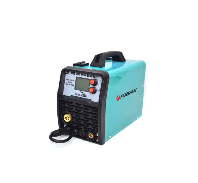 Сварочный аппарат MIG, MMA, TIG (220V, 5.8кВт, 10-230А, электрод 1,6-4мм, проволока 0.8-1мм, к-т мощности 0.98, раб. цикл 60%, цифр. табло) Forsage F-MIG200 SYNERG