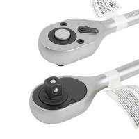 Трещотка 1/2", 45 зубов, с быстрым сбросом, матовый хром ROCKFORCE RF-80242W