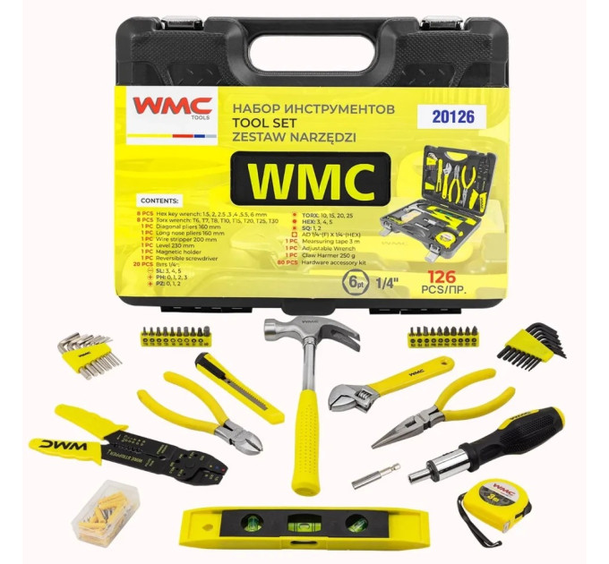 Набір інструментів 126 пр. WMC TOOLS WT-20126
