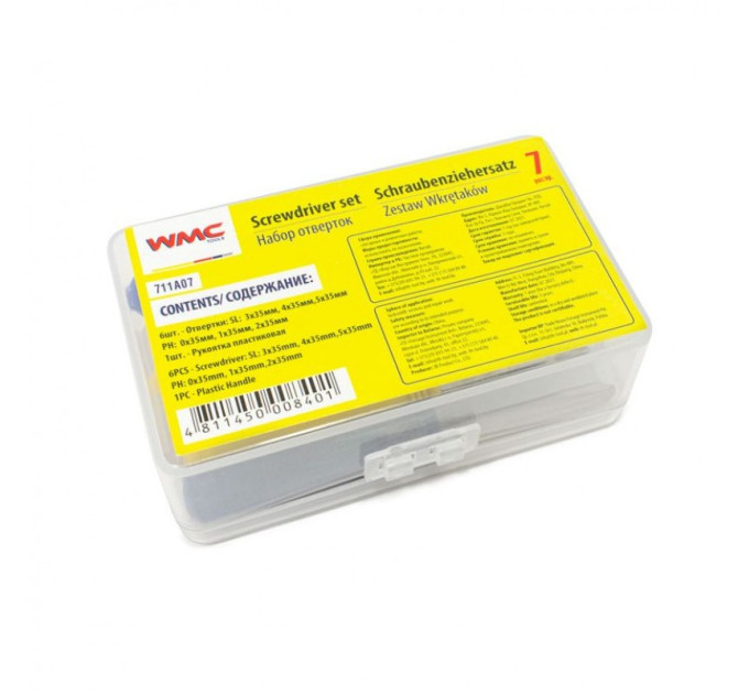 Набір мінівикруток 7пр. WMC TOOLS WT-711A07