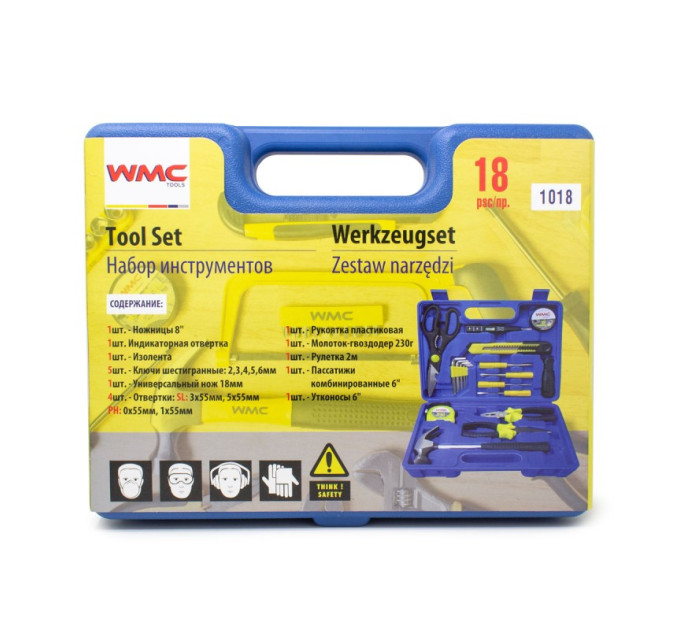Набір інструментів 18 предметів WMC TOOLS WT-1018