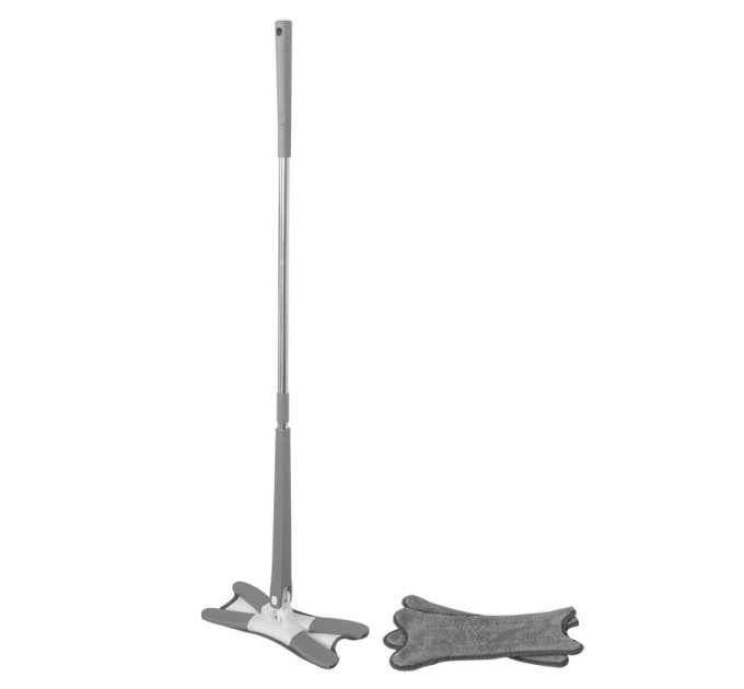 Швабра Х-образная с функцией отжима (серая, 1300х370х150мм) WT-22 (grey)