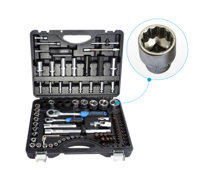 Набор инструментов 94+6пр. 1/2", 1/4" (12гр.) Forsage F-4941-9 Premium
