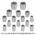 Набор головок 1/2" 6гр. 16пр. (10-19,21,22,24,27,30,32мм) на планке ROCKFORCE RF-4161-5