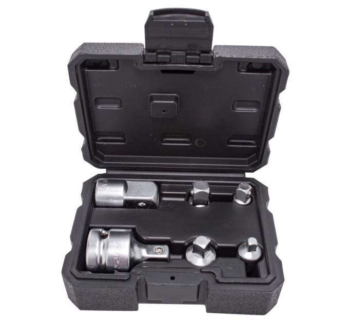 Набір адаптерів 6пр.(1/4"Mx3/8"F,3/8"Mx1/4"F,3/8''Fx1/2''M,1/2'' 'M,1/2''Fx3/4''M,3/4''Fx1/2''M) Forsage F-8206