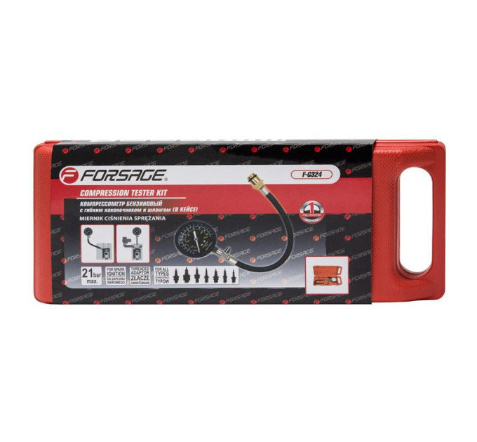 Компрессометр для бензиновых двигателей 3 предмета Forsage F-903G7